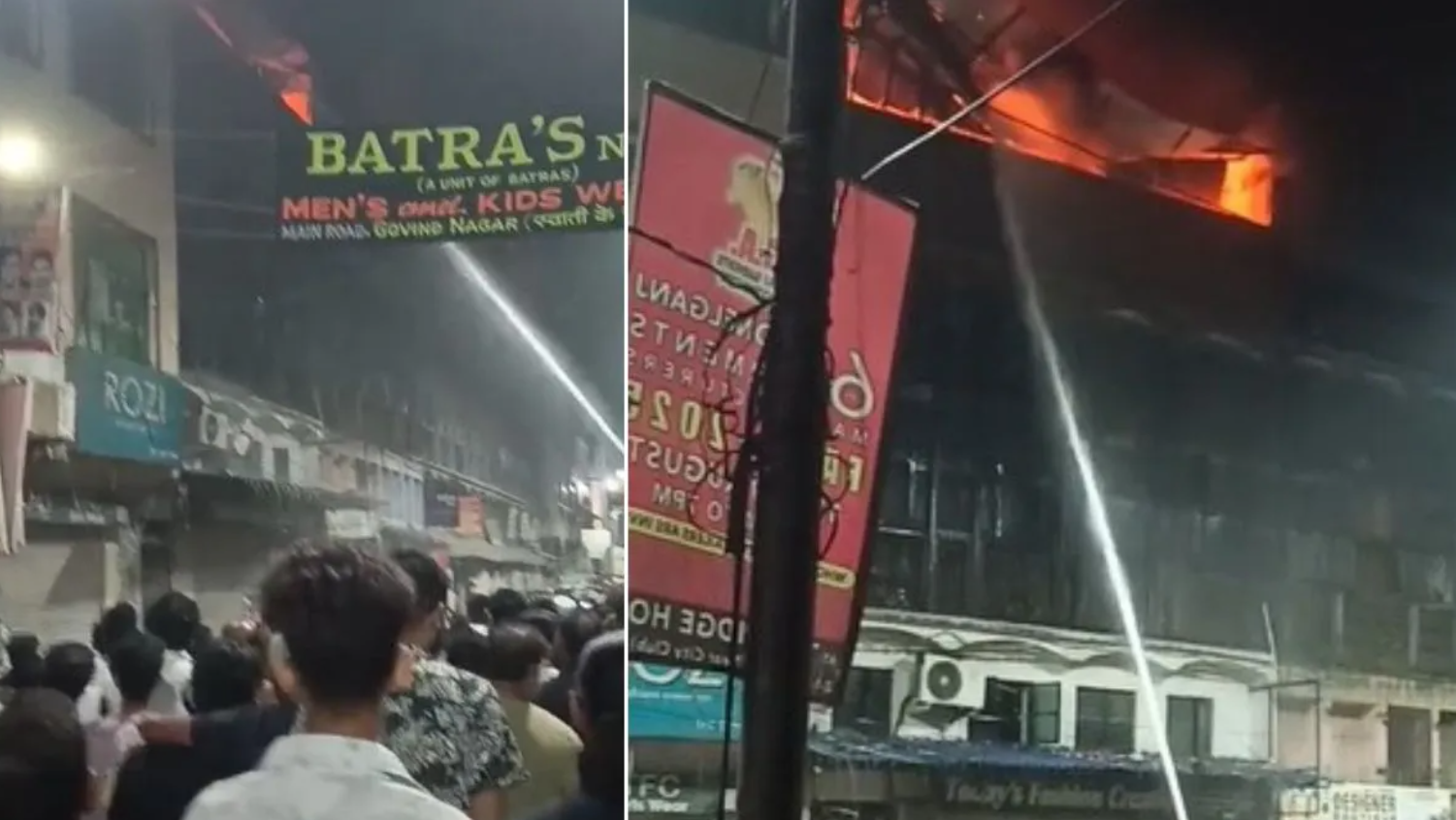 प्रयागराज में तीन मंजिला मकान में शॉर्ट सर्किट से लगी आग, दो परिवारों को दमकलकर्मियों ने बचाया